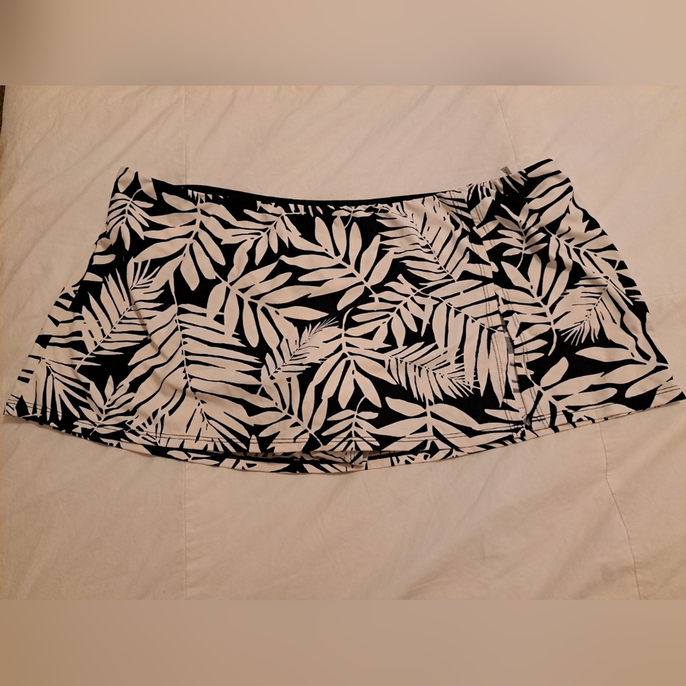 NWOT Rod Beattie Women Skirted Bikini Bottom in Urban Oasis Print Sz 14